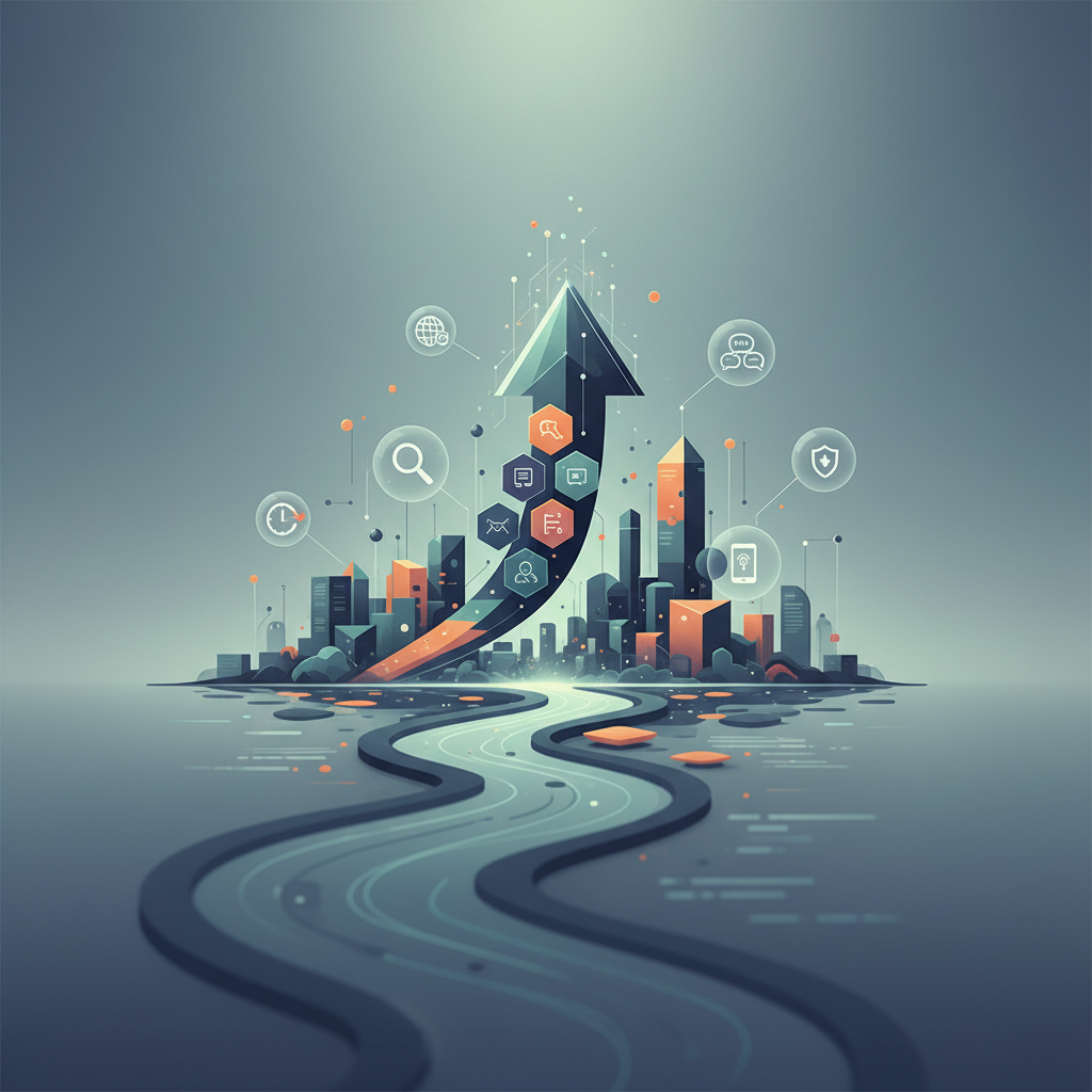 Illustration representing current SEO trends: Discover Current SEO Trends | Stay Ahead in Search Marketing